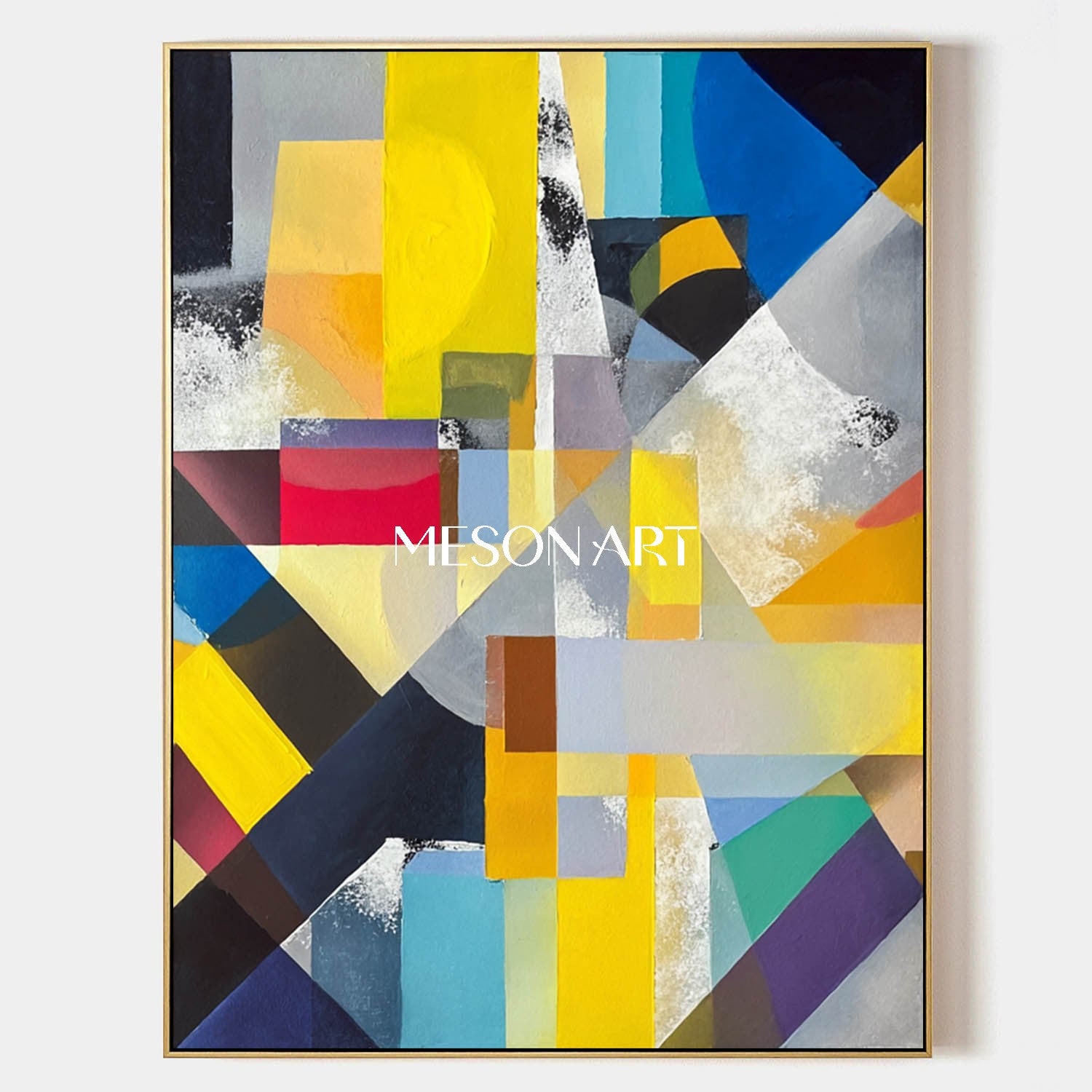 Abstract Geometry Painting Modern Living Room Artwork Wall Art Canvas