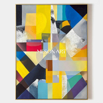 Abstract Geometry Painting Modern Living Room Artwork Wall Art Canvas
