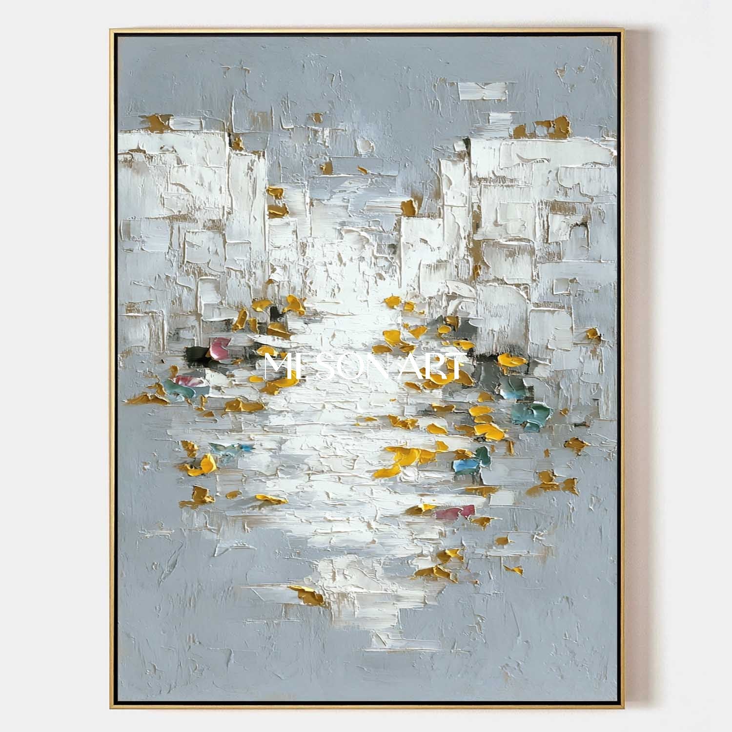 Vertical Abstract Wall Art Large Textured Modern Canvas Painting