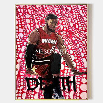 LeBron James Pop Portrait Canvas Art LeBron James Pop Portrait Wall Painting for Sale