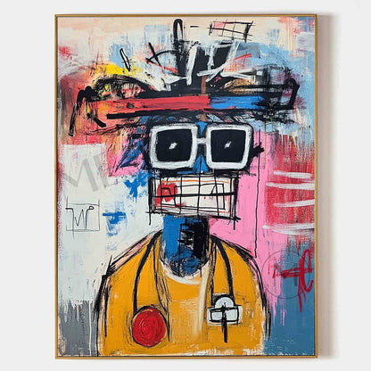 Basquiat Graffiti Abstract Canvas Art for Sale Hospital Clinic Abstract Decorative Wall Art