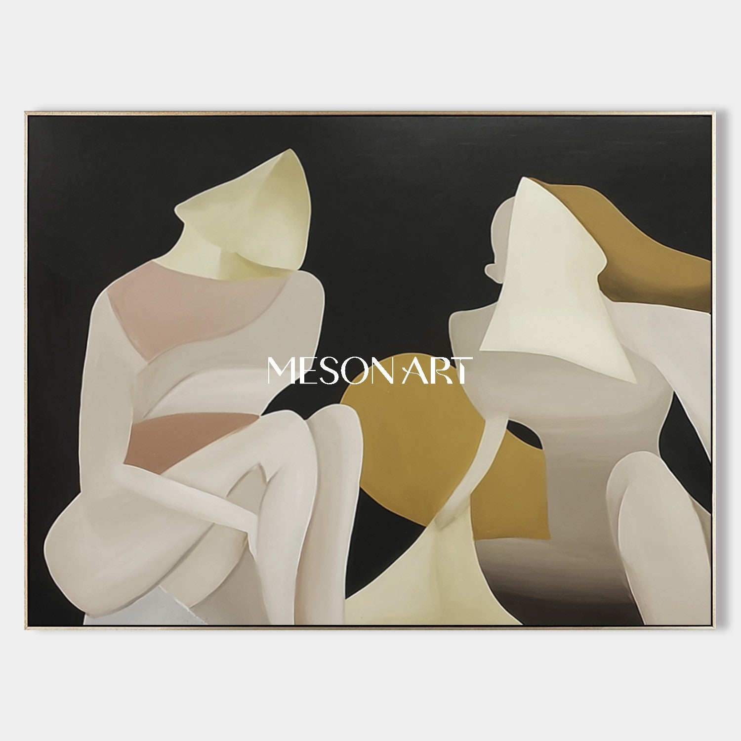 Order Large Minimalist Abstract Oil Painting for Office Wall or Lounge