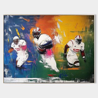 Rugby Match Art Canvas for Sale Rugby Match Abstract Painting Rugby Match Wall Art