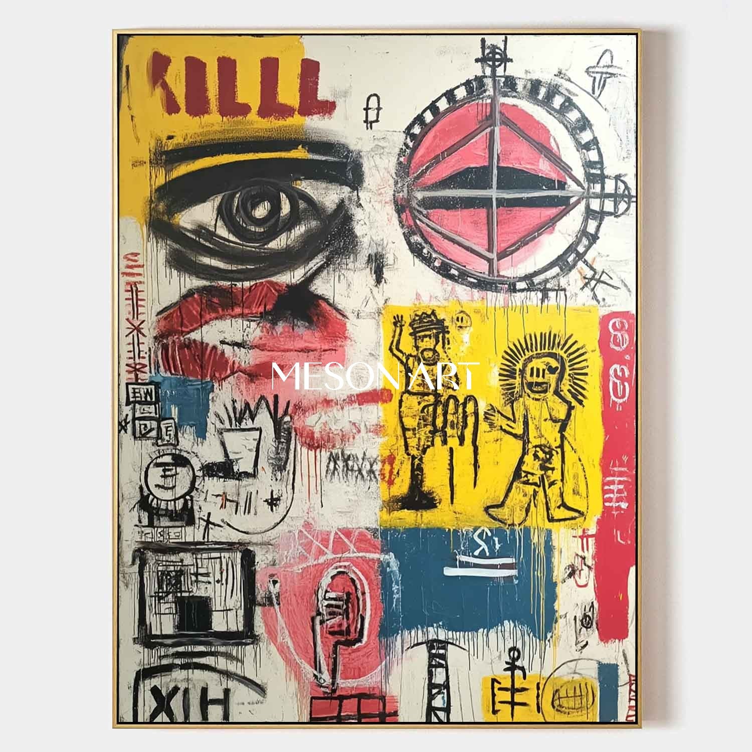 Yellow Abstract Neo Expressionism Oil Painting Handmade Canvas Buy