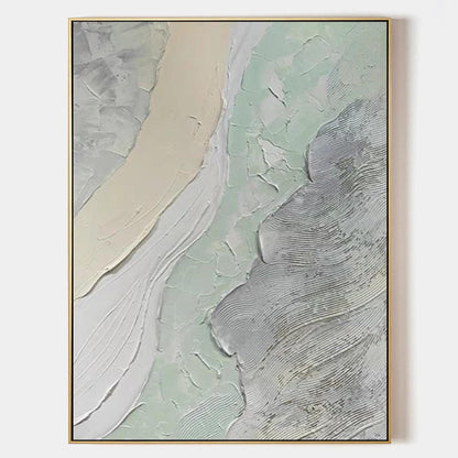 Gray Textured Abstract Canvas Painting Gray Art On Canvas Gray Texture Canvas Art Wabi-Sabi Wall Art