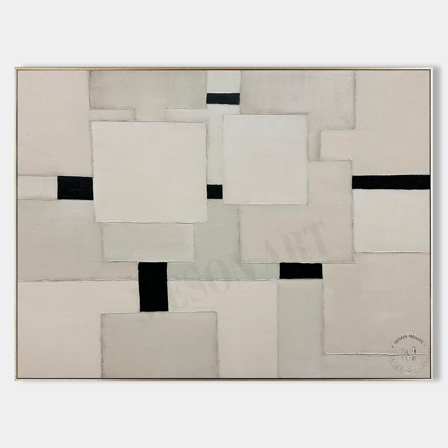 Large Beige Abstract Textured Canvas Painting for Sale Beige Minimalist Abstract Art Wall Decor