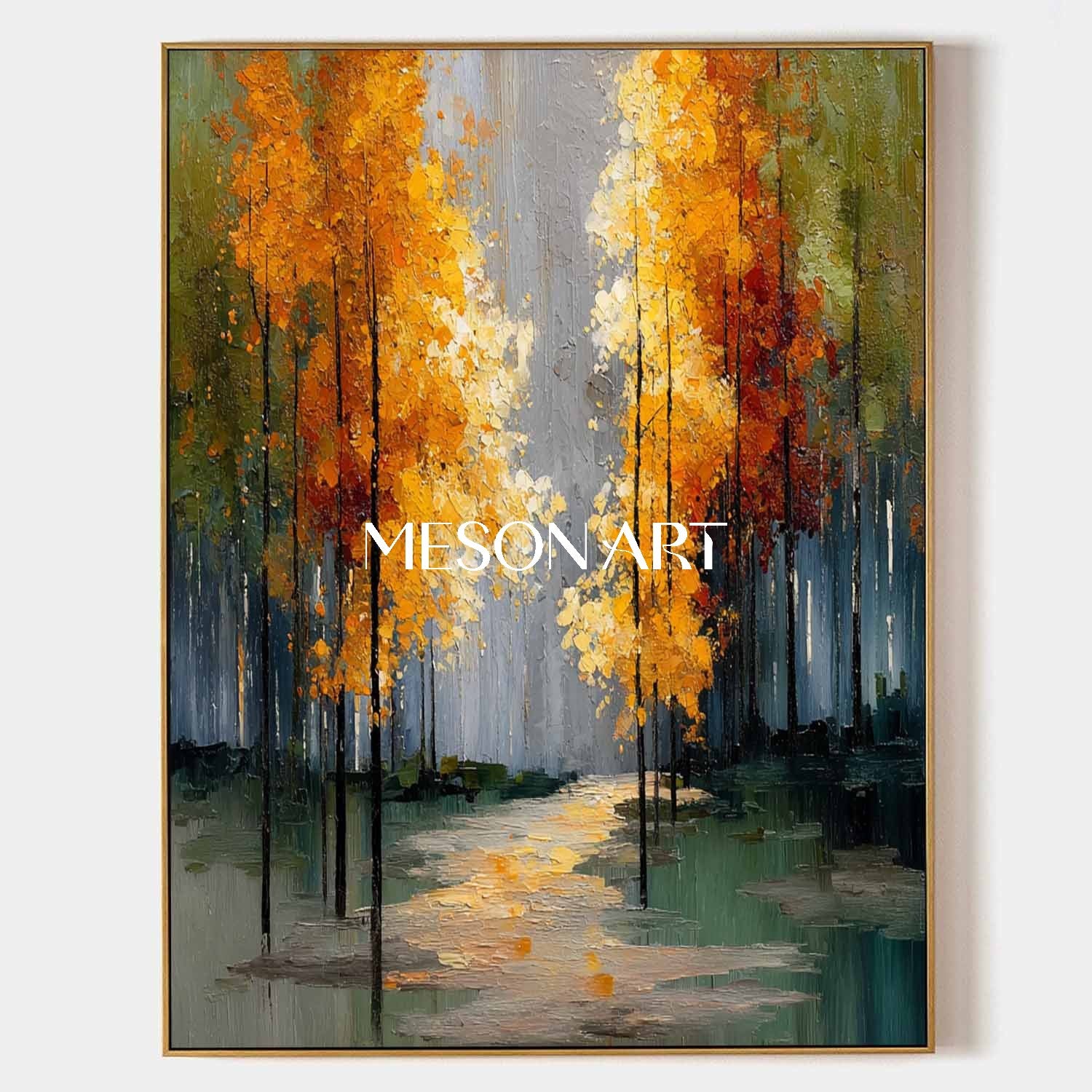 Shop Original Fall Landscape Art Hand Painted Canvas for Cozy Interior