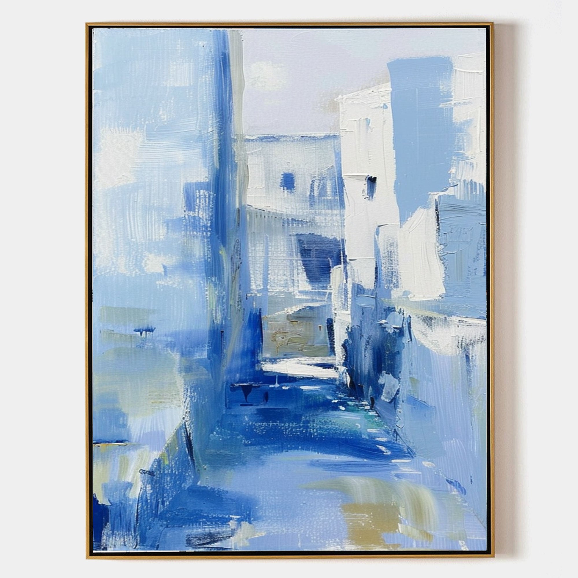 Large Light Blue Abstract Art Canvas for Sale Light Blue Abstract Township Canvas Wall Art Decor