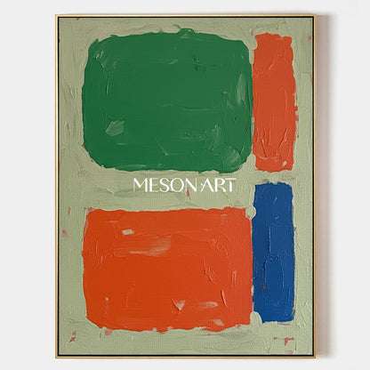 Sage Green abstract Wall Art Vibrant Color Entryway Handmade Canvas