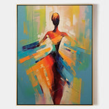 Dancing Girl Abstract Canvas Art Abstract Dancing Lady Canvas Wall Art Decor Palette Oil Painting