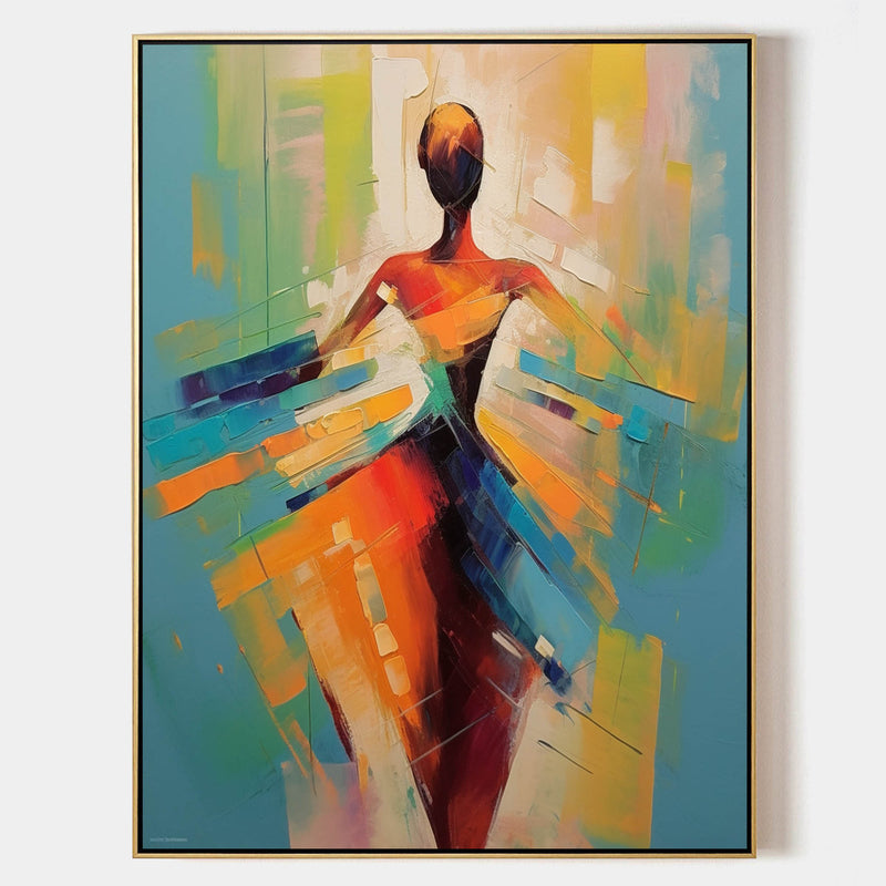 Dancing Girl Abstract Canvas Art Abstract Dancing Lady Canvas Wall Art Decor Palette Oil Painting