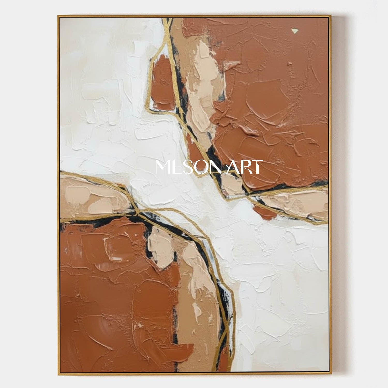 Modern Boho Painting Entryway Wall Art Textured Impasto Boho Art Canvas