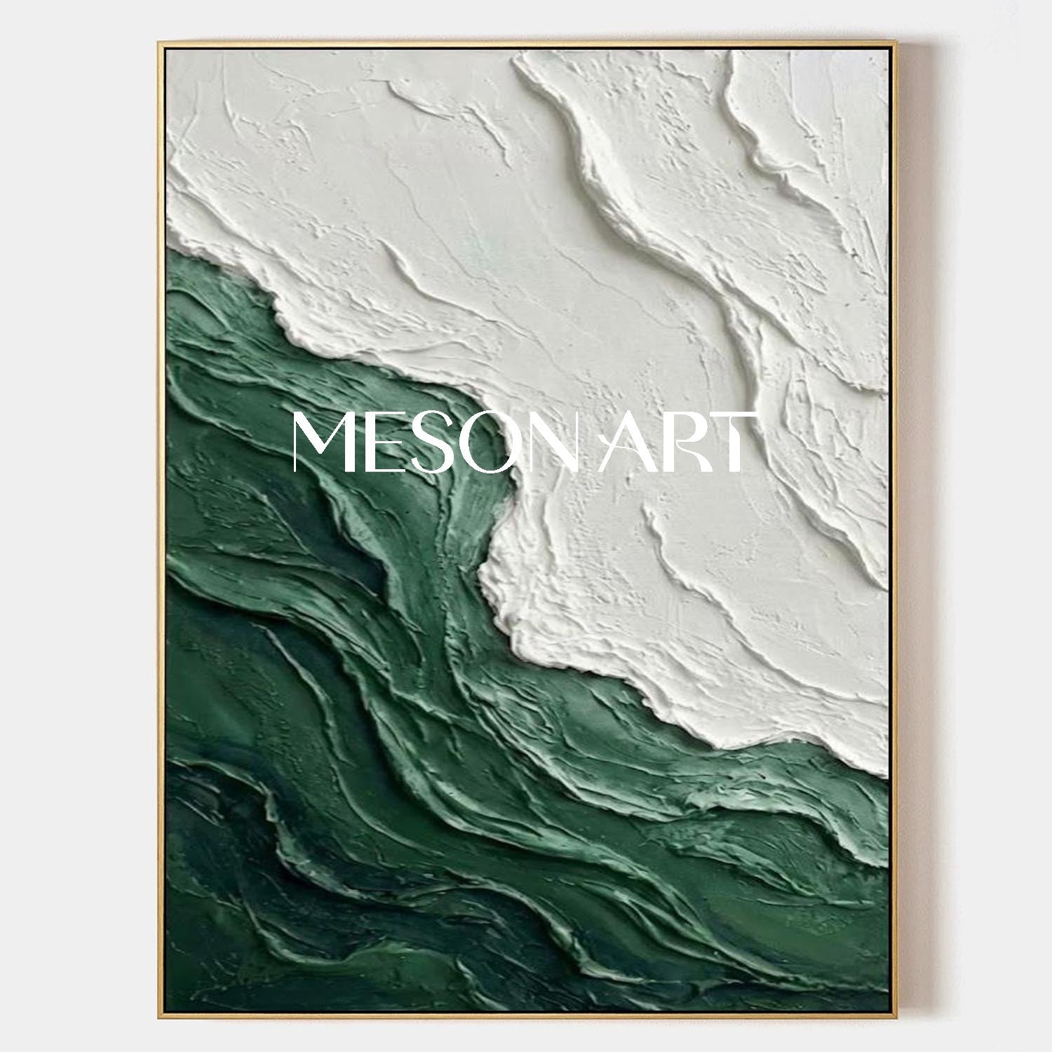 Sage Green Textured Abstract Beach Canvas Paintings Sage Green & Beige Coastal Art