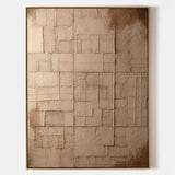 Large Beige Abstract Texture Painting Wabi-Sabi Art Canvas Beige Abstract Art on Canvas for Sale