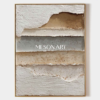 Large 3D Minimalist Texture Painting White Abstract Texture Canvas Art White Minimalist Wall Art