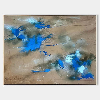 Large Green and Blue Abstract Art for Sale Modern Green and Blue Abstract Canvas Wall Decor