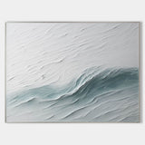 Large White Sea Texture Painting White Sea Minimalist Canvas Wall Art White Sea Abstract Oil Painting
