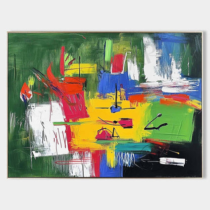 Golf Course Oil Paintings Golf Course Abstract Canvas Art Golf Course Wall Art for Sale