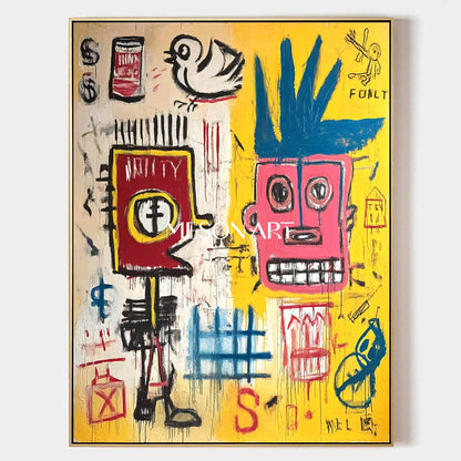 Modern Street Art Crown Handmade Impasto Painting Entryway Buy Online