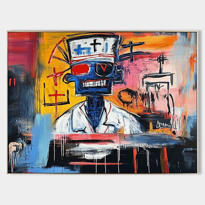 Doctor Graffiti Abstract Art Canvas For Sale Hospital Wall Decor Art Doctor Graffiti Painting