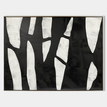 Large Black and White Minimalist Art for Sale Black and White Art on Canvas Modern Black and White Wall Art