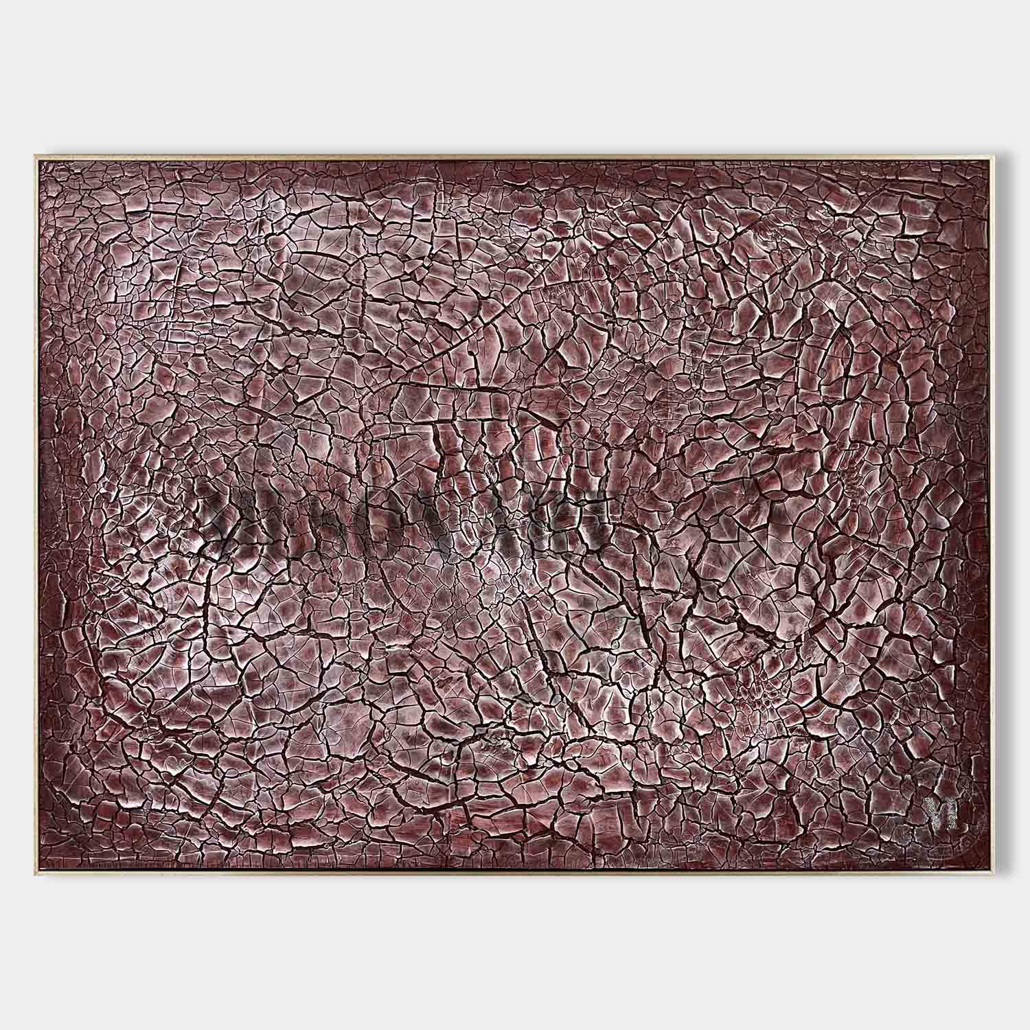 Large Brown Abstract Texture Canvas Painting for Sale Wabi Sabi Abstract Art Wall Decor