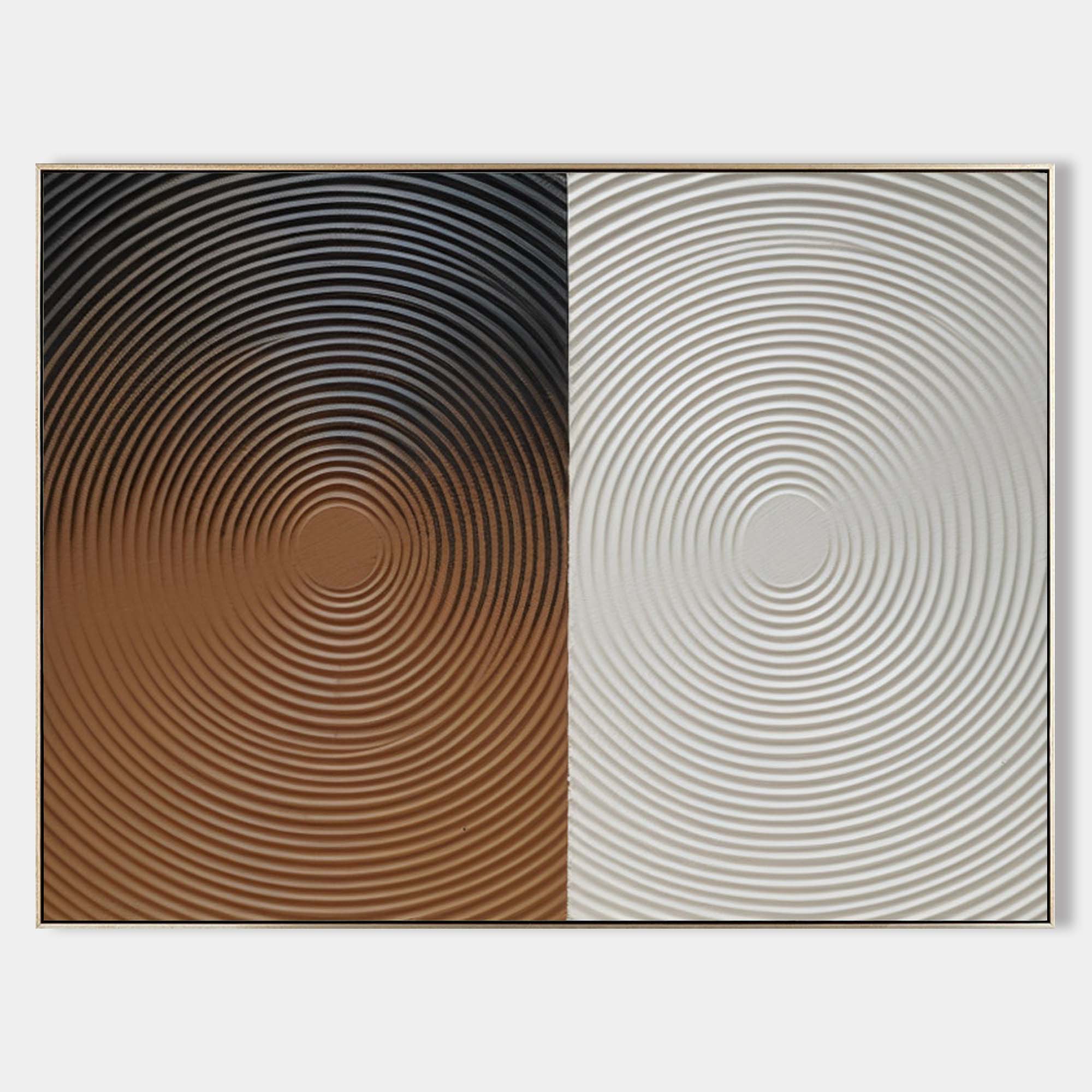 White Plaster Abstract Texture Painting White And Black Textured Wall Art Round Textured Canvas Art