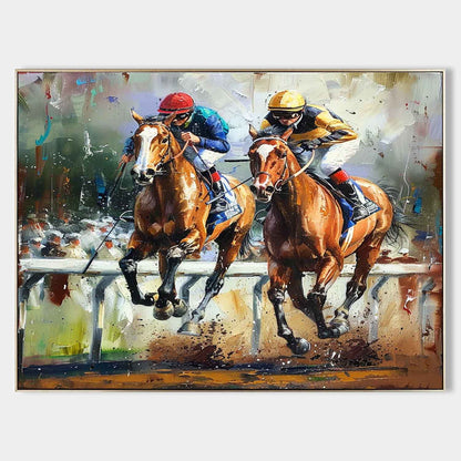 Horse Racing Canvas Wall Painting Decoration Horse Racing Canvas Art Horse Racing Wall Painting