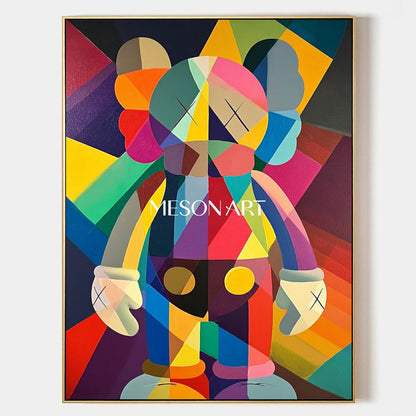 Buy KAWS Pop Abstract Painting Colorful Geometric Wall Art Living Room