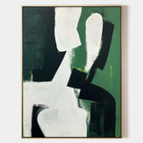 Large Black and Green Minimalist Abstract Canvas Art Original Minimalist Art Minimalist Wall Art