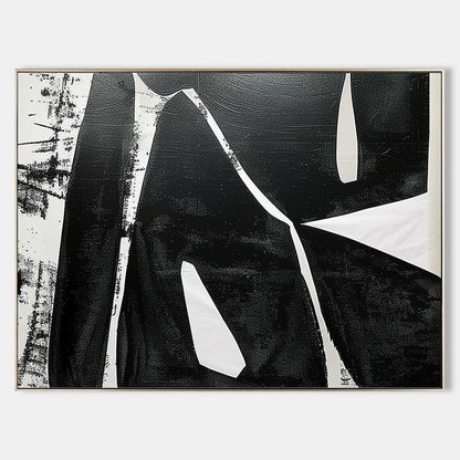 Large Black and White Minimalist Art for Sale Black and White Art on Canvas Modern Black and White Wall Art