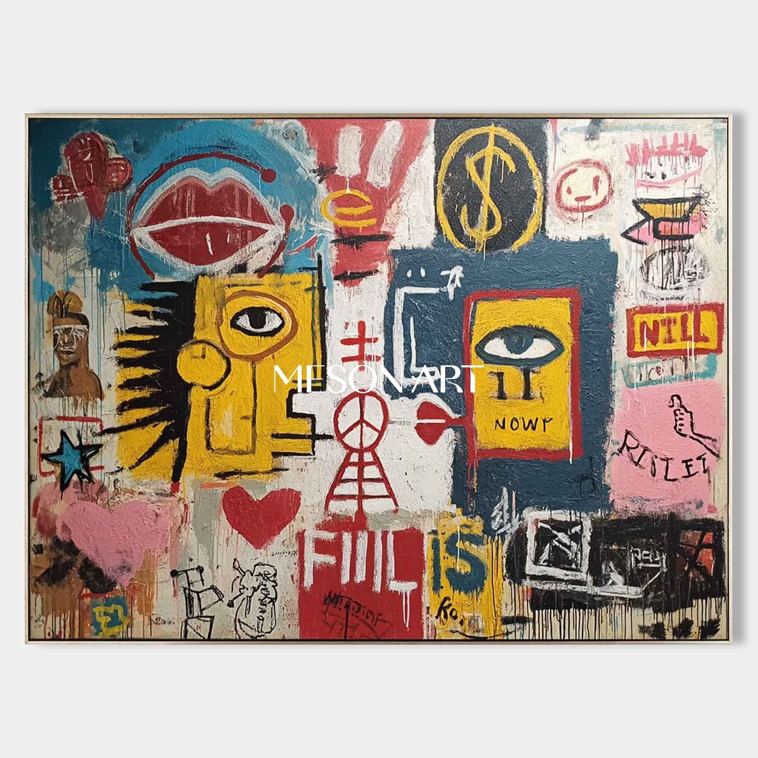 Multicolor Neo Expressionism Textured Impasto Large Scale Wall Art Shop