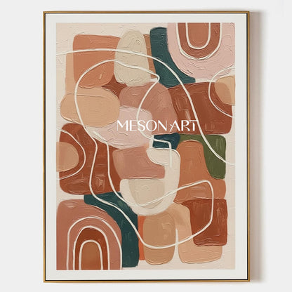 Boho Rainbow Wall Art Abstract Arch Canvas Painting Eclectic Home Decor