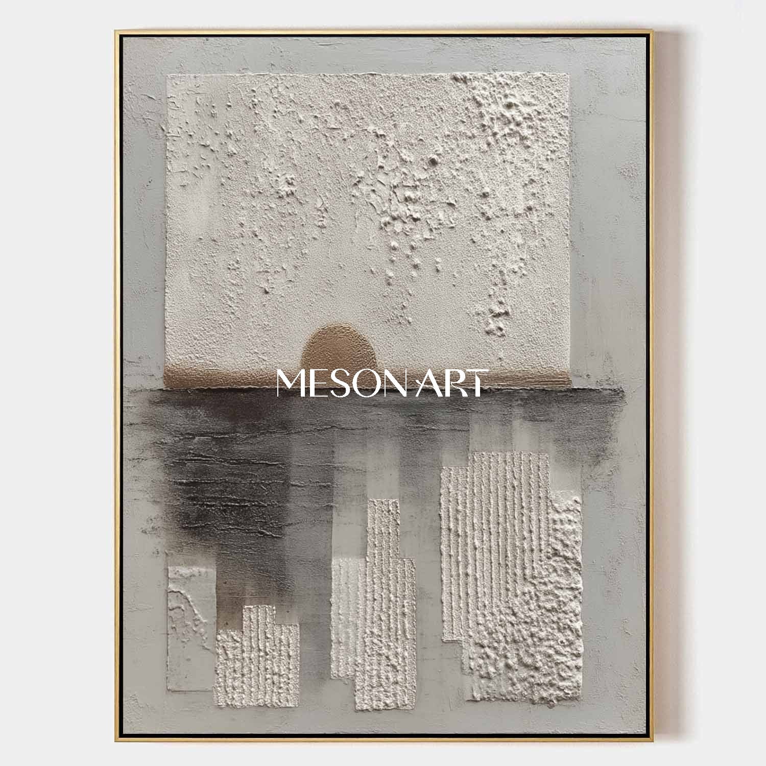 Minimalist Textured Wall Art Large Gray Canvas Entryway Wall Art Decor