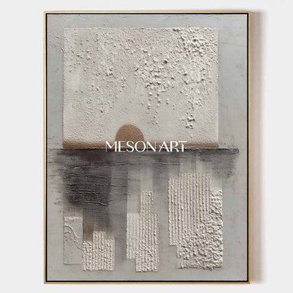 Minimalist Textured Wall Art Large Gray Canvas Entryway Wall Art Decor