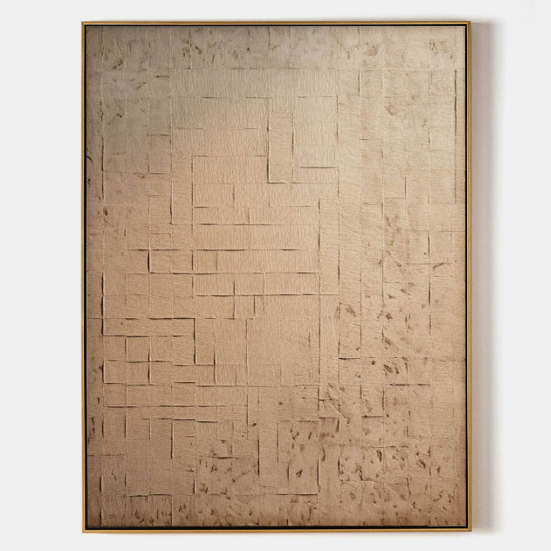 Beige Abstract Texture Painting Beige Minimalist Wall Art Wabi-Sabi Art Canvas Beige Abstract Art