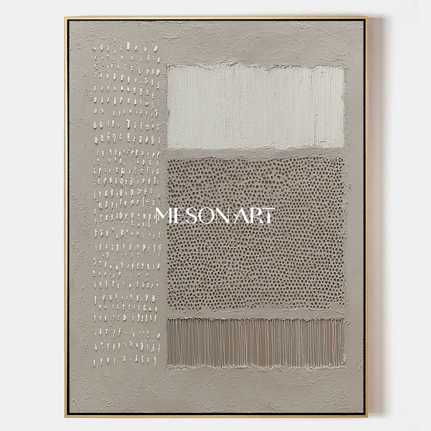 Modern Minimalist Wabi-Sabi Textured Large Gray Painting Living Room