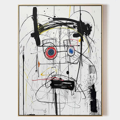 Basquiat Graffiti Abstract Canvas Wall Painting Decor Black and White Graffiti Abstract Art Canvas