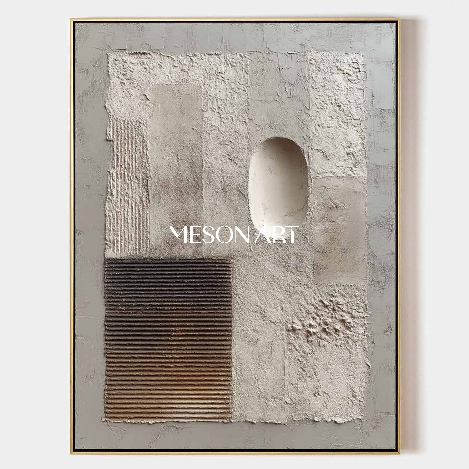 Large Wabi-Sabi Contemporary Minimalist Abstract Canvas with Textures