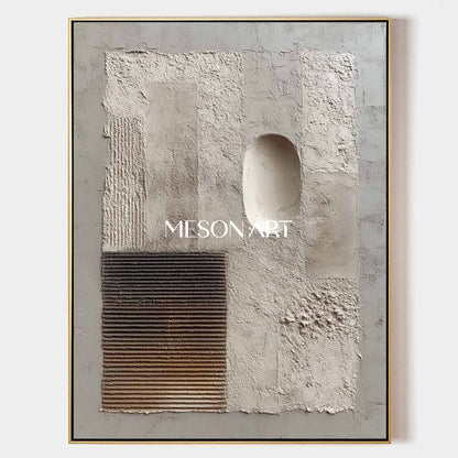 Large Wabi-Sabi Contemporary Minimalist Abstract Canvas with Textures