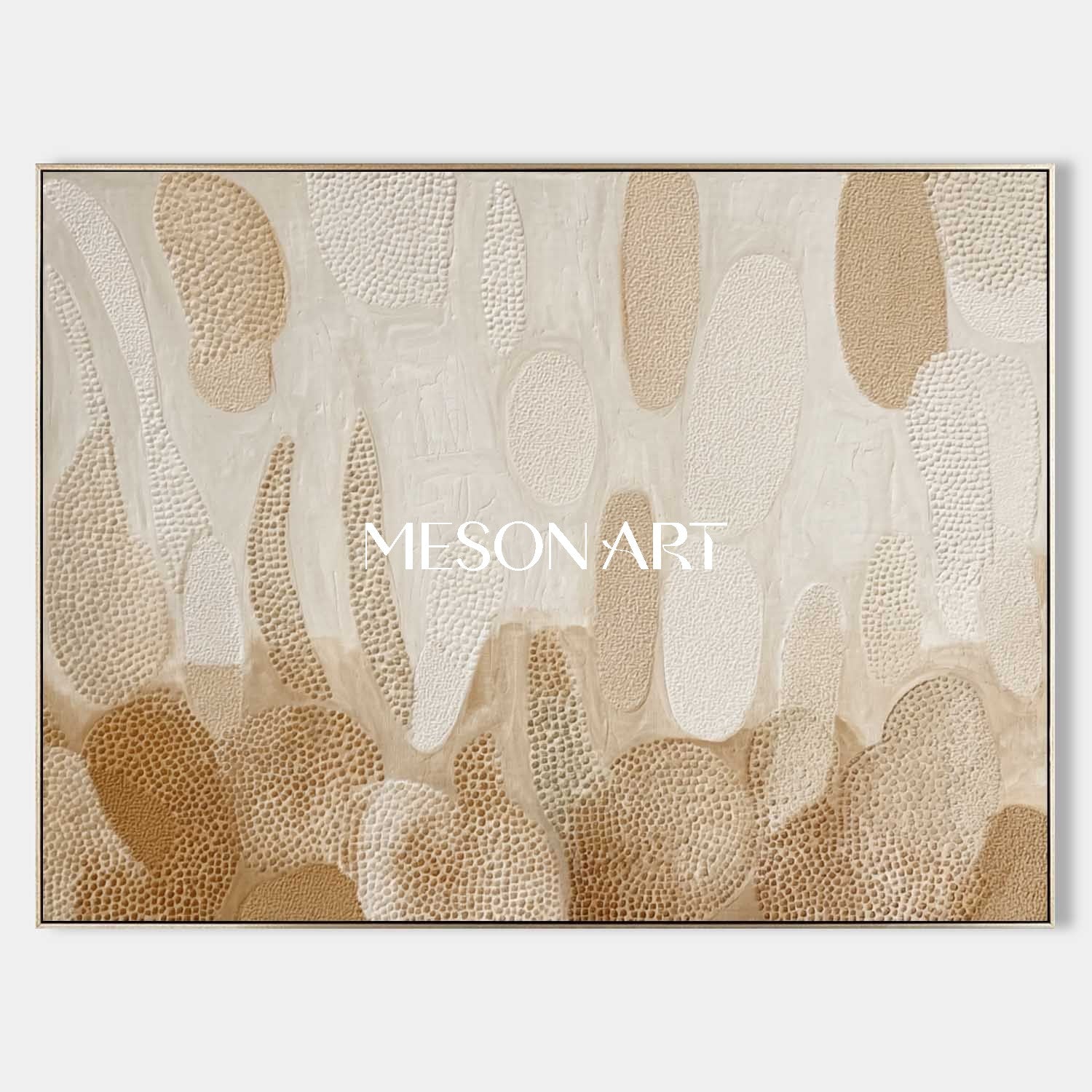 Beige Framed Bohemian Art – Handcrafted Canvas for Every Room