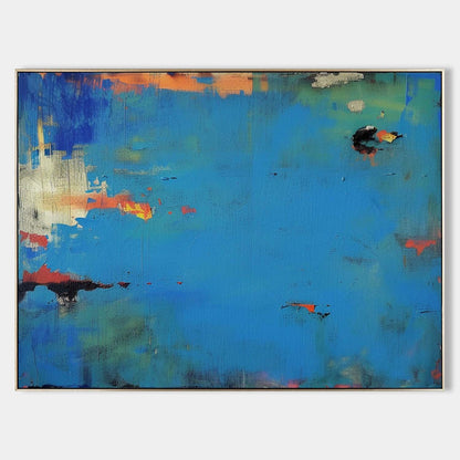 64*48 Deep Blue Sea Abstract Art For Sale Deep Blue Sea Abstract Canvas Wall Art Decor Deep Blue Abstract Paintings