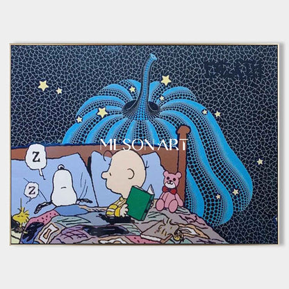 Modern Yayoi Kusama Pop Art Canvas Art Yayoi Kusama Pop Abstract Wall Decor Paintings for Sale