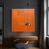 Orange Canvas Painting Orange Textured Wall Art Orange Home Decor Colorful Texture Canvas Art Abstract