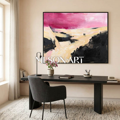 Colorful Pop Art Painting With Geometric Shapes For Modern Living Room Decor