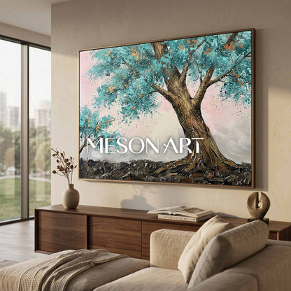 Contemporary Cubist Abstract Painting With Geometric Shapes And Neutral Tones For Modern Home Decor