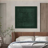 3D Green Abstract Art Canvas Green Painting Wabi Sabi Wall Art Minimalist Painting 3D Texture Wall art Green Wall Art