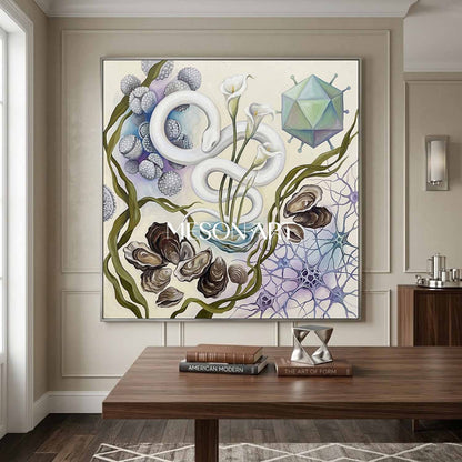 Custom Original Minimalist Snake Painting Luxury Office Gallery Decor