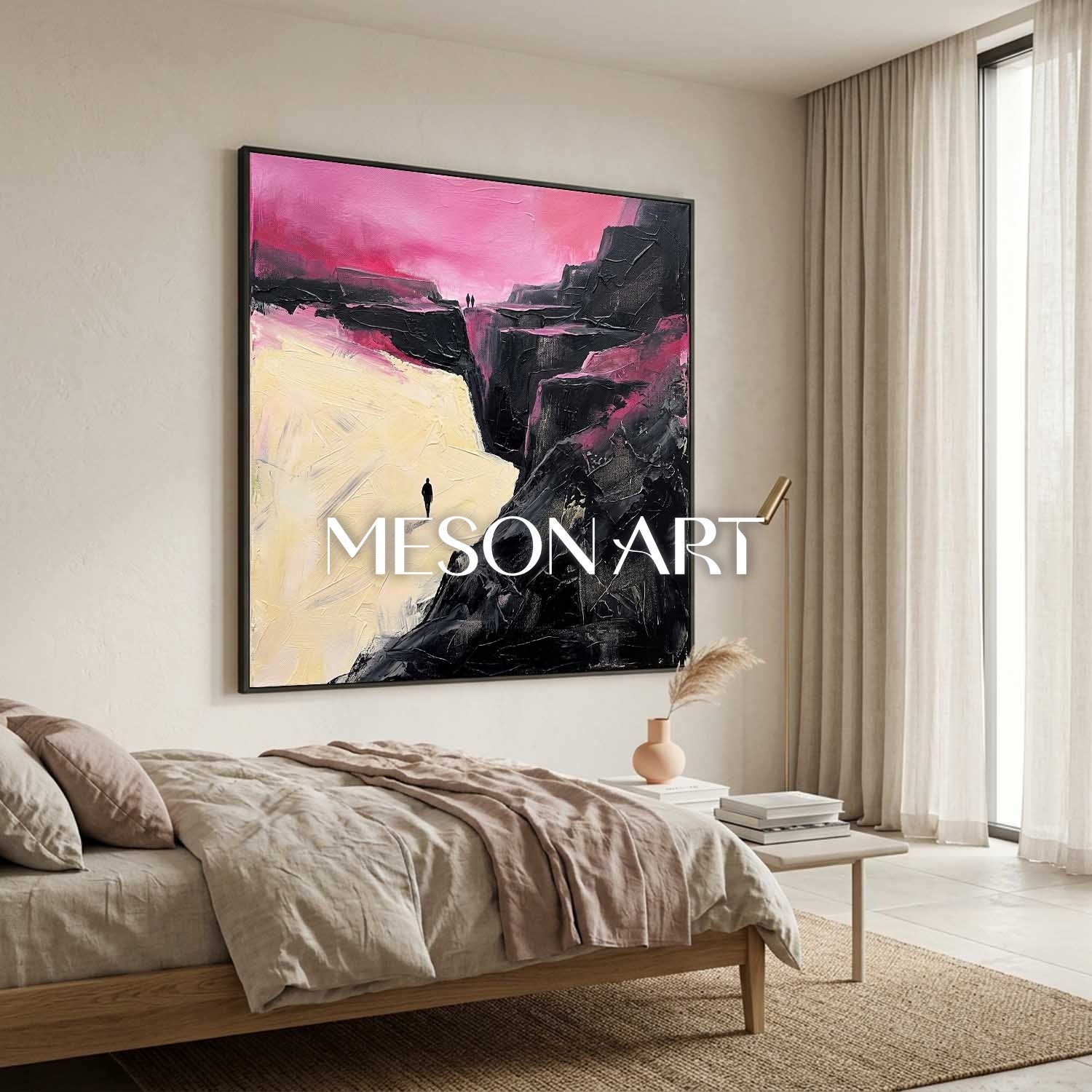 Colorful Pop Art Painting With Geometric Shapes For Modern Living Room Decor