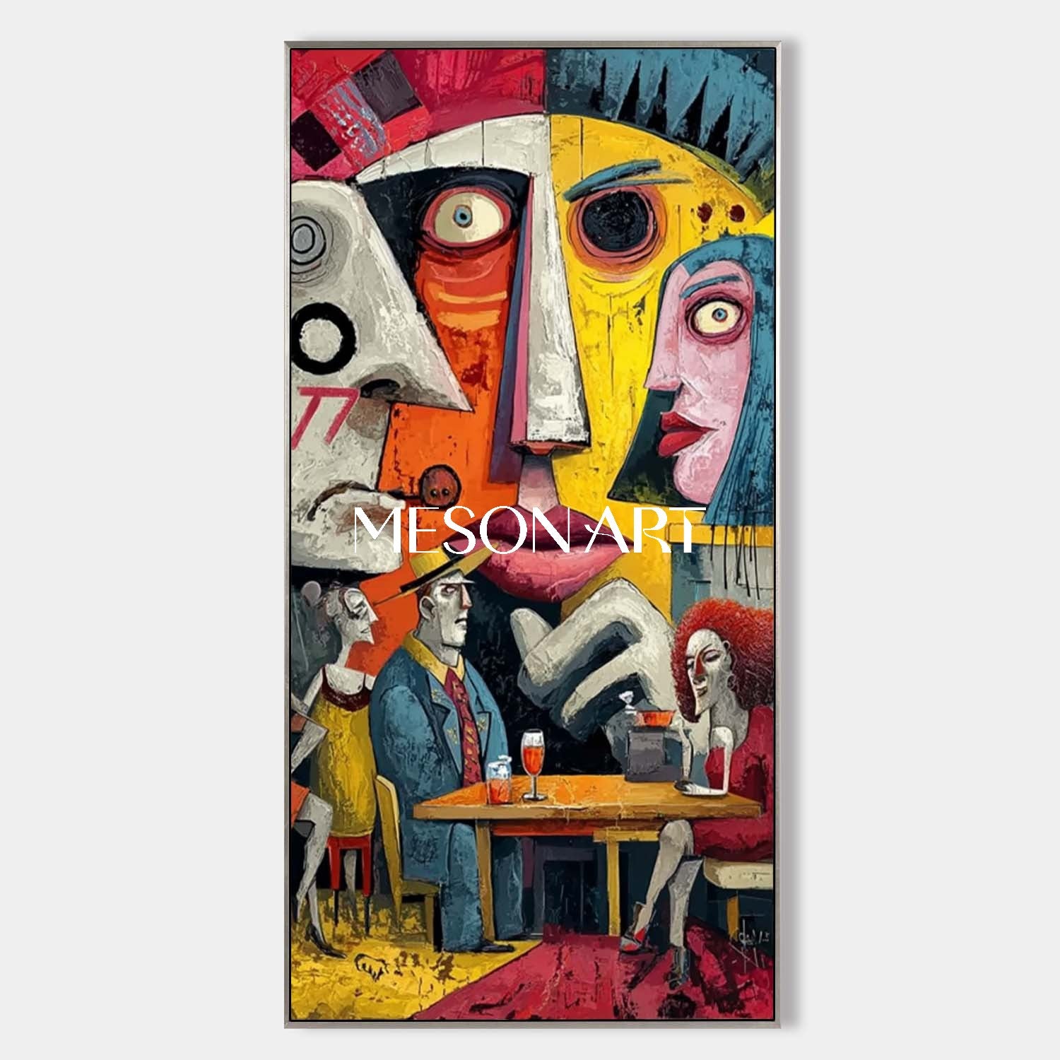 Large Pop Art Wall Art for Dining Rooms Colorful Canvas for Stylish Spaces